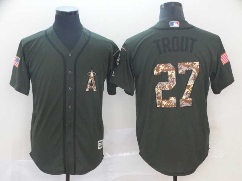 Angels 27 Mike Trout Olive Camo Salute To Service Cool Base Jersey,We sell and wholesale Angels 27 Mike Trout Olive Camo Salute To Service Cool Base Jersey on line form chian!
